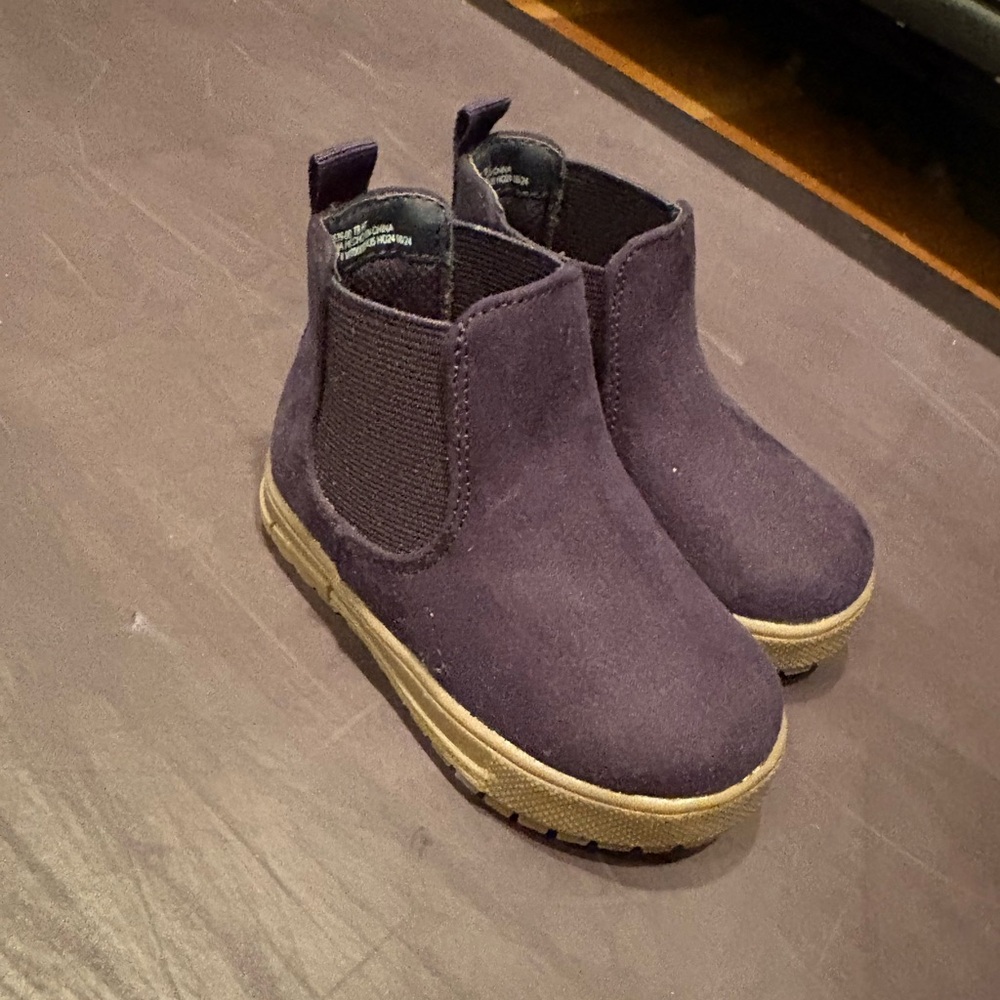 Navy Kids Chelsea Boots